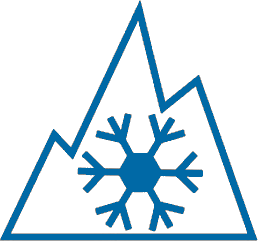Alpský symbol - 3PMSF sněhový vločka v hoře