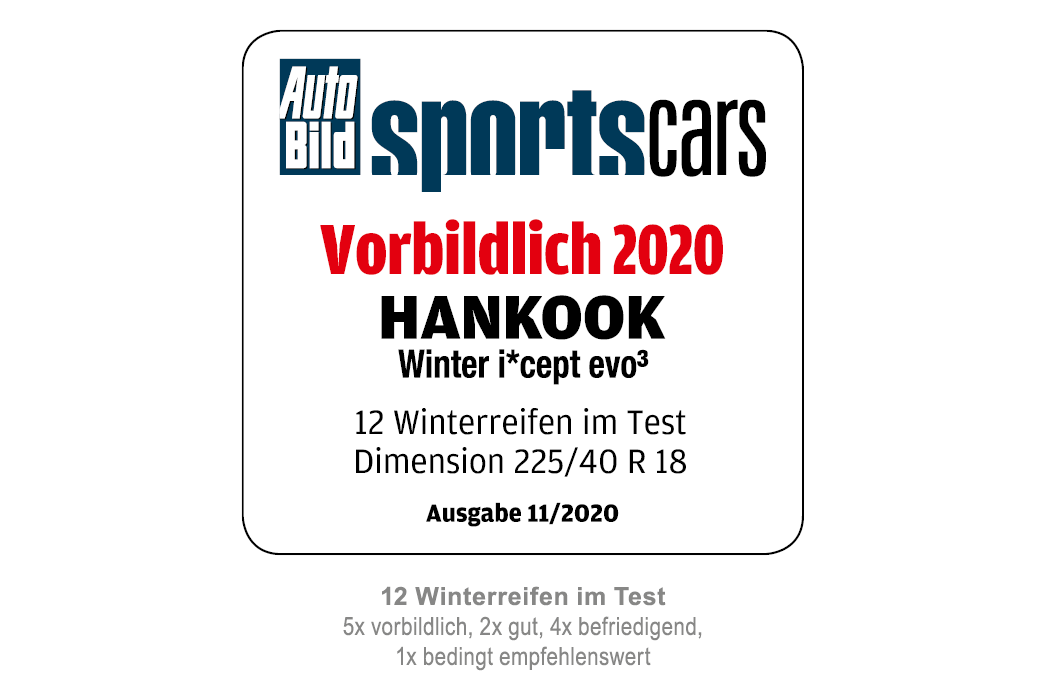 Hankook Winter i*cept evo3 - AutoBild SportsCars - hodnocení